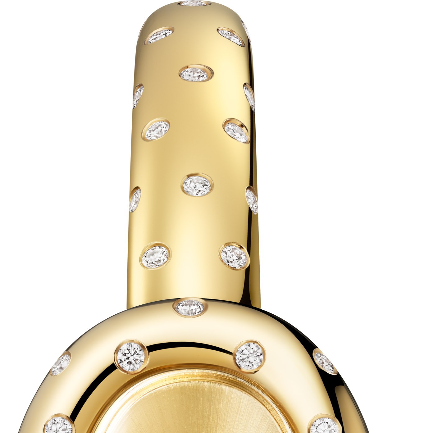Cartier watch in 18-carat yellow gold with diamonds.