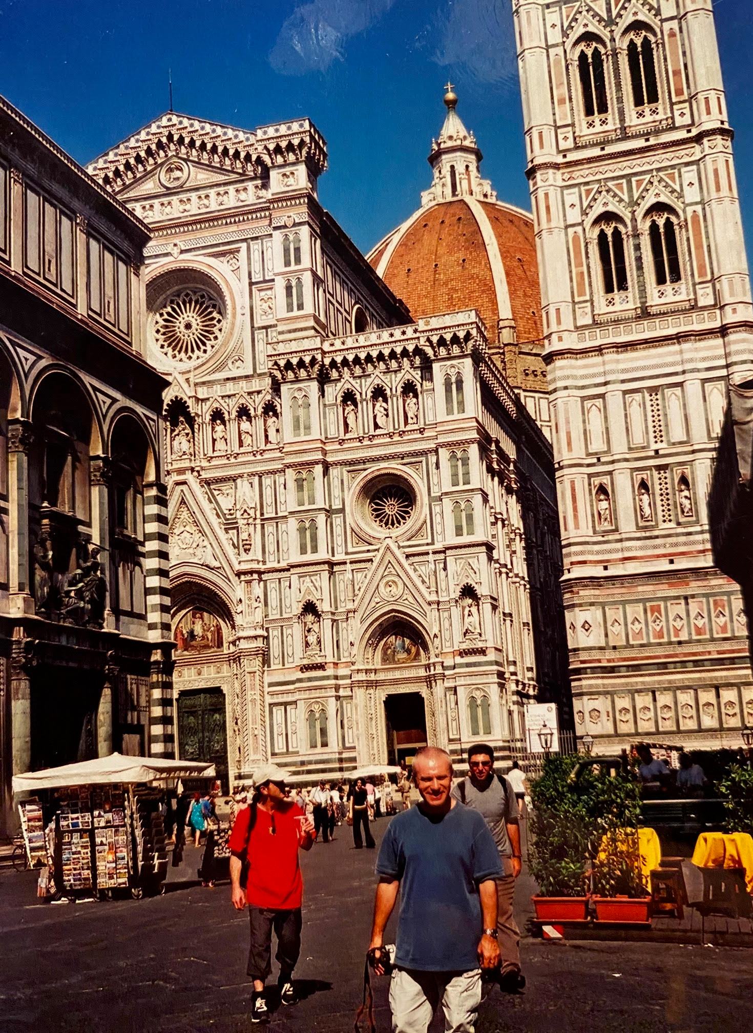 Florence Cathedral with tourists.